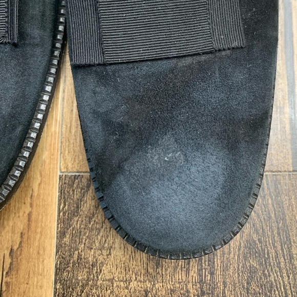 ROBERT CLERGERIE PARIS BLACK SUEDE GROSGRAIN BOW Loafer - Picture 5 of 9